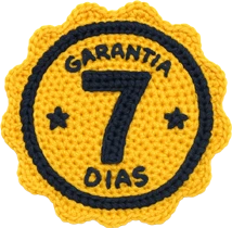 Selo dourado de garantia incondicional de 7 dias
